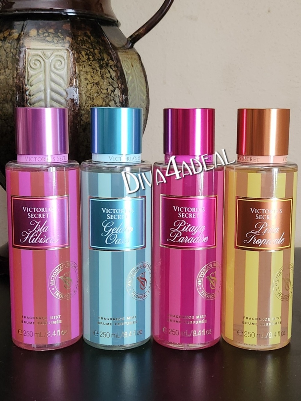 4X Victoria’s Secret CABANA SQUEEZE Collection 8.4 FL OZ Mist Spray Bundle